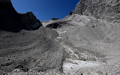 Was vom Watzmanngletscher übrig ist im Jahr 2025. - Foto: Angelika Warmuth/dpa