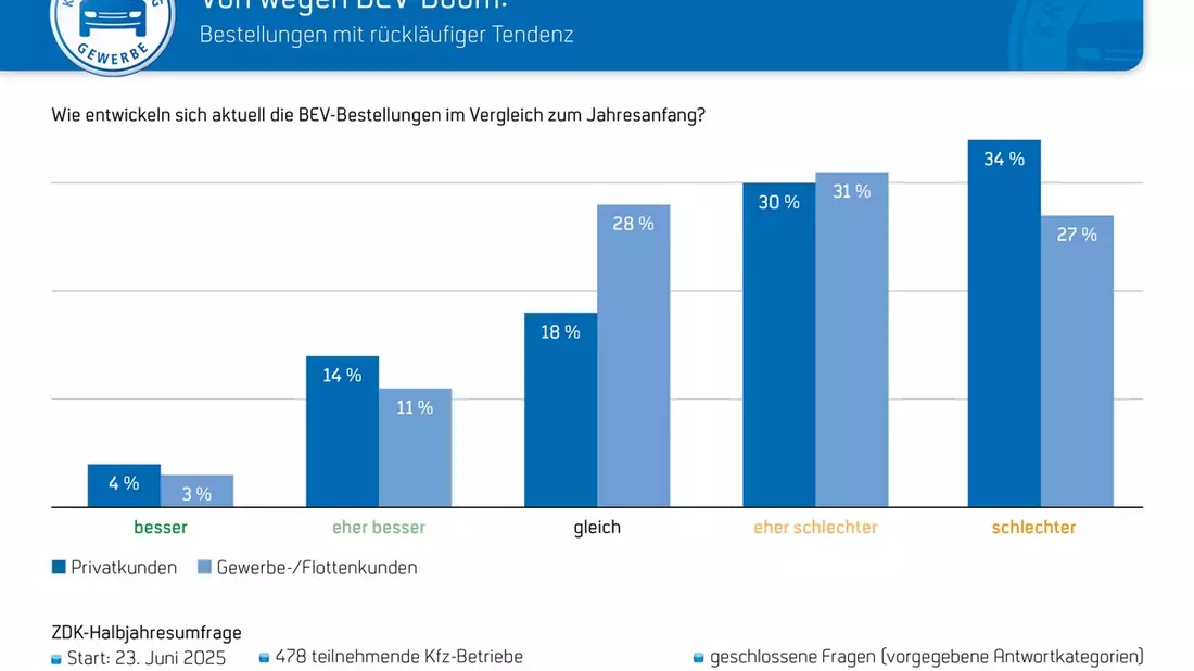 Kfz-Gewerbe warnt: Eigenzulassungen täuschen über E-Auto-Flaute hinweg - Bild: presseportal.de