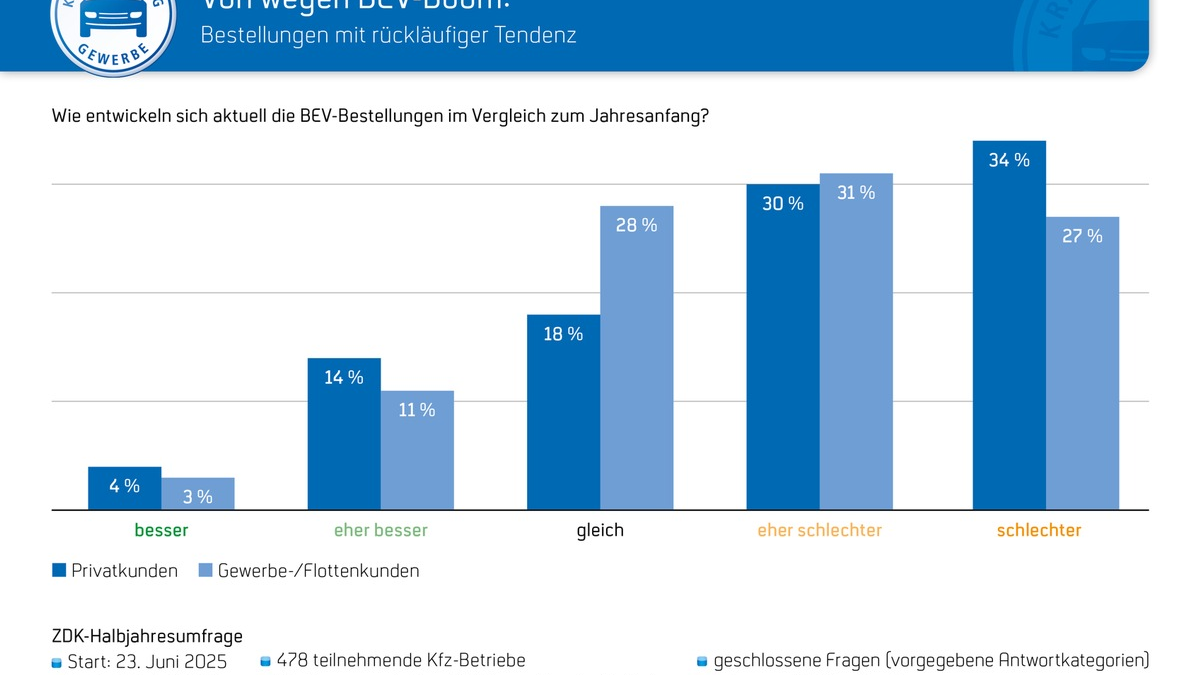 Kfz-Gewerbe warnt: Eigenzulassungen täuschen über E-Auto-Flaute hinweg - Foto: presseportal.de