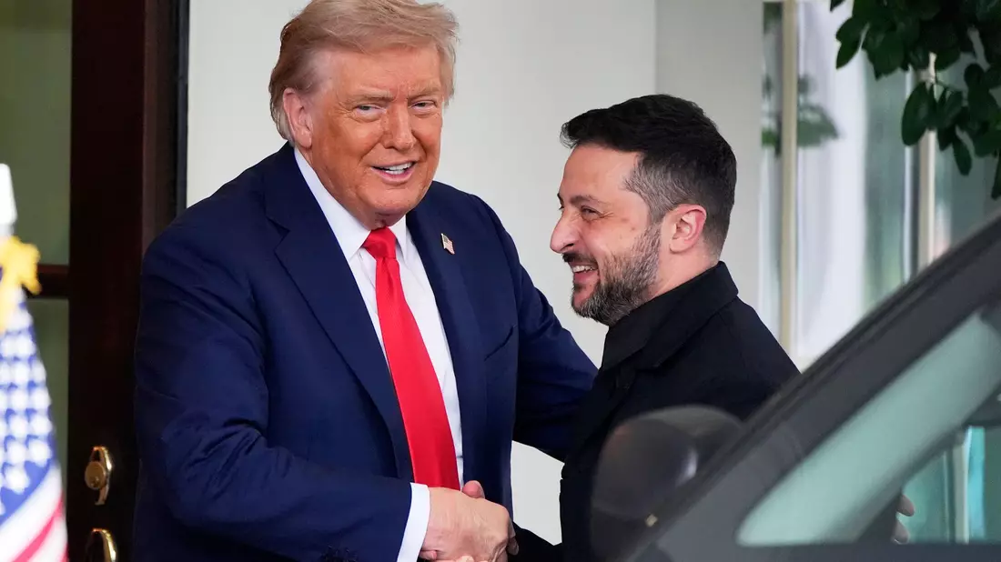 Merz sprach sich für eine schnelle Waffenruhe aus. - Bild: Alex Brandon/AP/dpa