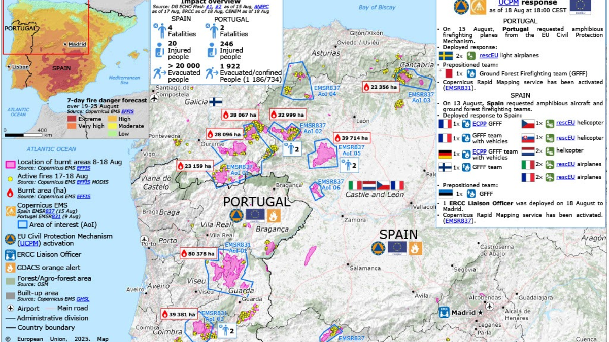 FW-BN: 1. Folgemeldung Feuerwehren aus Bonn, Düsseldorf, Leverkusen, Königswinter und Ratingen auf dem Weg zu Waldbrandeinsatz in Spanien - Foto: presseportal.de