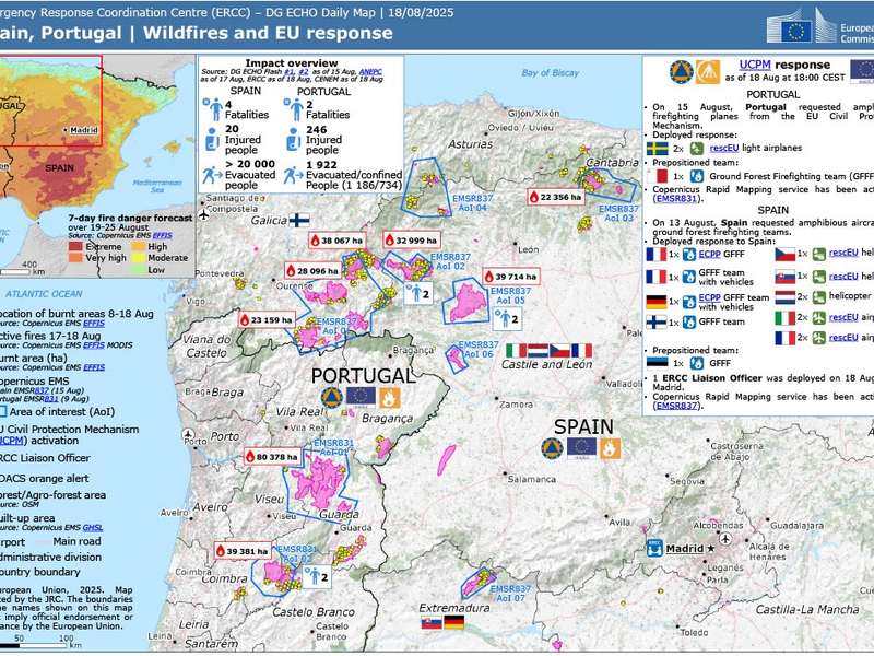 FW-BN: 1. Folgemeldung Feuerwehren aus Bonn, Düsseldorf, Leverkusen, Königswinter und Ratingen auf dem Weg zu Waldbrandeinsatz in Spanien - Foto: presseportal.de