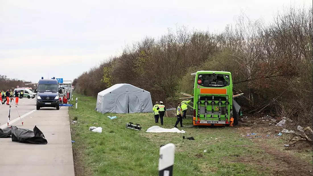 Unfall auf der A 9 bei Leipzig am 27.03.2024 - Bild: über dts Nachrichtenagentur