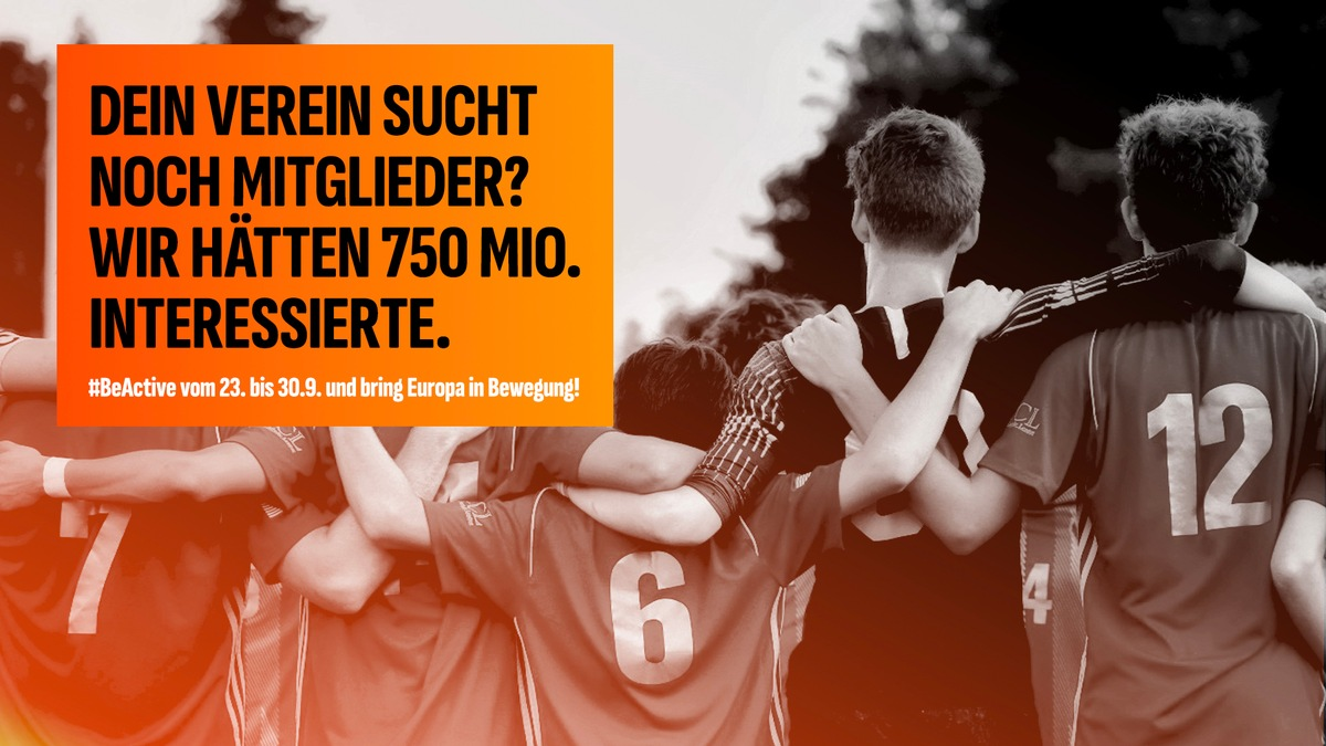 Zehn Jahre #BeActive / DTB startet mit neuer Kampagne in die Europäische Woche des Sports - Foto: presseportal.de