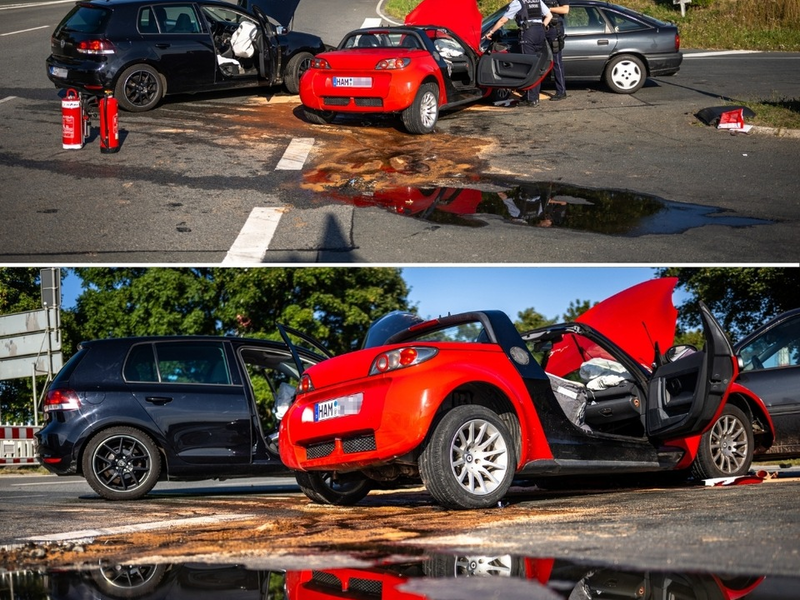 FW Ense: Verkehrsunfall -MANV 1- B516 Bittinger Haarweg - Foto: presseportal.de