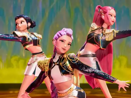 Im Netflix-Hit «KPop Demon Hunters» geht es um die Band Huntrix - hier von links nach rechts: Zoey, Rumi und Mira. - Foto: -/Netflix/dpa