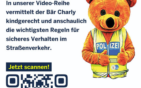POL-HS: Verkehrserziehung mit Charly dem Bären - Foto: presseportal.de