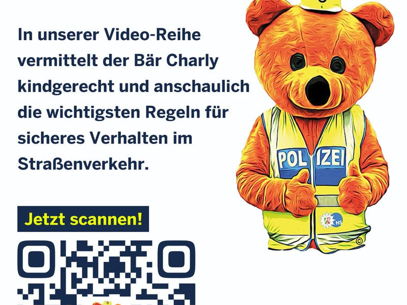 POL-HS: Verkehrserziehung mit Charly dem Bären - Foto: presseportal.de
