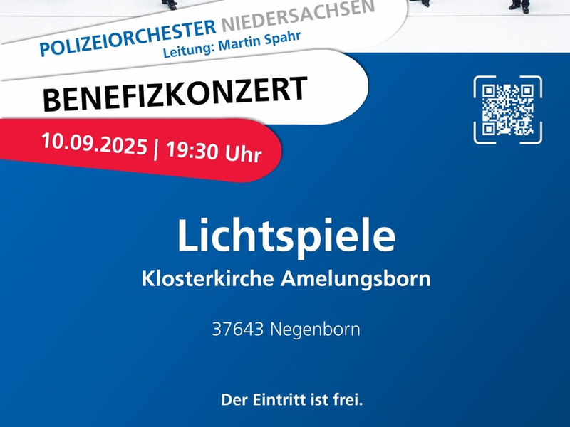 POL-HM: Benefizkonzert des Polizeiorchesters in der Klosterkirche Amelungsborn - Foto: presseportal.de