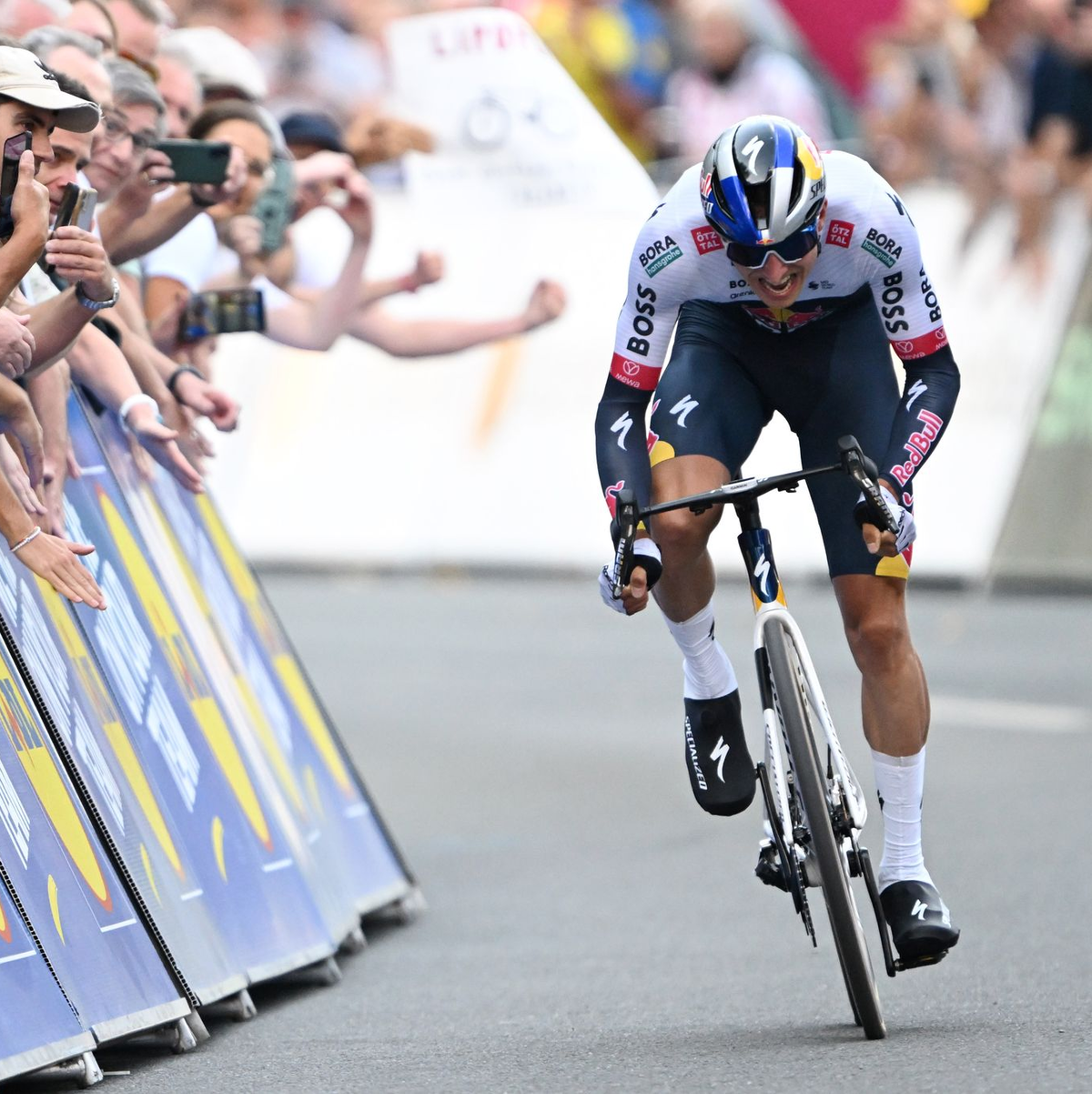 Florian Lipowitz begeistert bei der Deutschland Tour die Massen. - Foto: Federico Gambarini/dpa