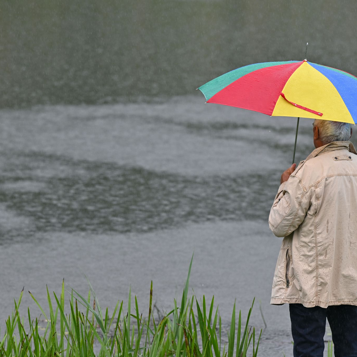 Der DWD-Meteorologe rät: Wetterfeste Kleidung und einen Regenschirm einpacken. (Archivbild)  - Foto: Patrick Pleul/dpa