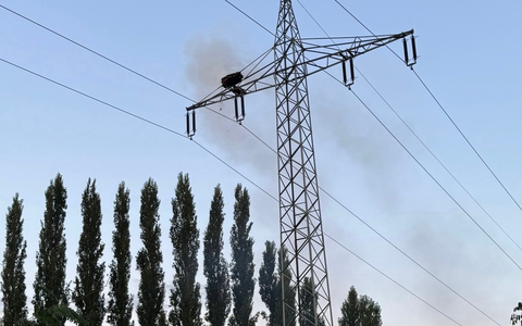 FW-OG: Leeres Storchennest brennt auf Hochspannungsmast - Foto: presseportal.de FW-OG: Leeres Storchennest brennt auf Hochspannungsmast - Foto: presseportal.de