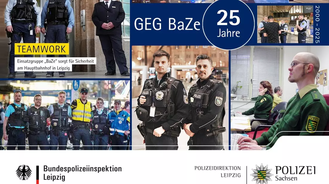 BPOLI L: Einladung zum Medientermin: Gemeinsam für die Sicherheit im und um den Leipziger Hauptbahnhof - die Gemeinsame Einsatzgruppe Bahnhof-Zentrum (GEG BaZe) feiert 25-jähriges Jubiläum - Bild: presseportal.de