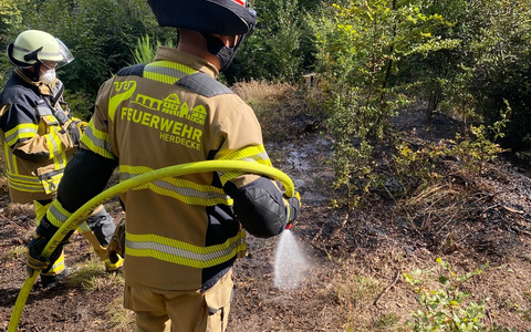 FW-EN: 50 mÂČ Unterholz brennen im Wald - Feuerwehr Herdecke und Feuerwehr Wetter (Ruhr) im Einsatz. - Foto: presseportal.de FW-EN: 50 mÂČ Unterholz brennen im Wald - Feuerwehr Herdecke und Feuerwehr Wetter (Ruhr) im Einsatz. - Foto: presseportal.de