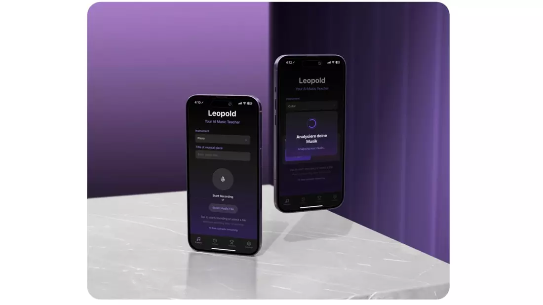 Weltneuheit: Die KI-App LEOPOLD unterstützt Amateurmusiker beim Üben: präzise Analysen, direktes Feedback und klare Hinweise machen das Einüben effizienter, motivierender und fördern Fortschritte - Bild: presseportal.de