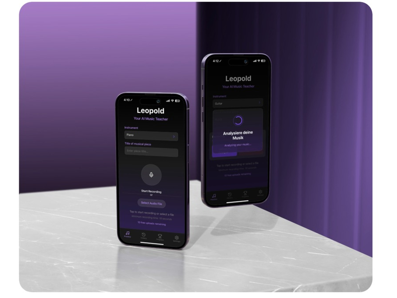 Weltneuheit: Die KI-App LEOPOLD unterstützt Amateurmusiker beim Üben: präzise Analysen, direktes Feedback und klare Hinweise machen das Einüben effizienter, motivierender und fördern Fortschritte - Foto: presseportal.de
