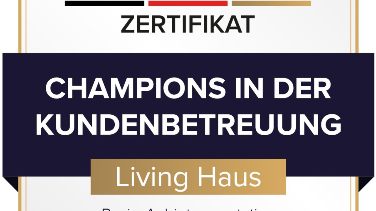 Living Haus ist Champion in der Kundenbetreuung 2025 / F.A.Z.-Institut kürt Living Haus für exzellente Service-Reputation - Foto: presseportal.de