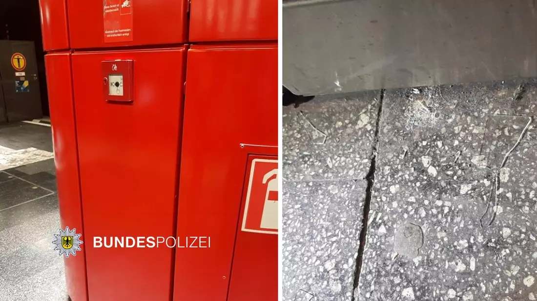 Bundespolizeidirektion München: Missbrauch von Nothilfeeinrichtungen Feuermelder nicht zum Flaschenöffnen da! - Bild: presseportal.de