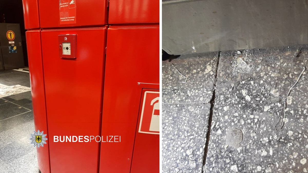 Bundespolizeidirektion München: Missbrauch von Nothilfeeinrichtungen Feuermelder nicht zum Flaschenöffnen da! - Foto: presseportal.de