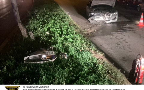 FW-M: Unfall endet glimpflich (Milbertshofen) - Foto: presseportal.de