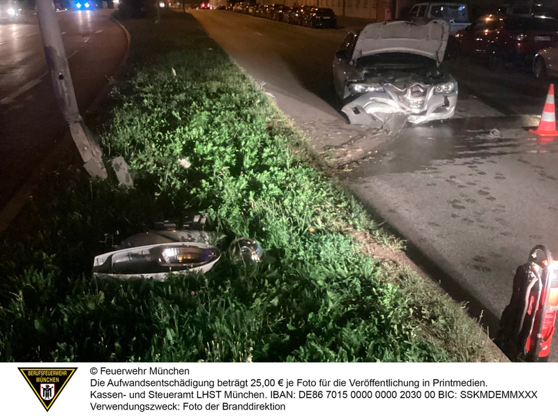 FW-M: Unfall endet glimpflich (Milbertshofen) - Foto: presseportal.de