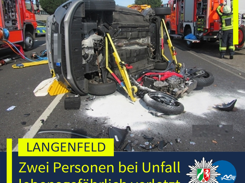 POL-ME: Über Rot gefahren: Zwei Personen nach Verkehrsunfall in Lebensgefahr - 2508104 - Foto: presseportal.de