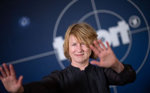 Es bleibt bei ihrem Tatort-Ausstieg: Schauspielerin Corinna Harfouch. (Archivbild) - Foto: Sebastian Christoph Gollnow/dpa