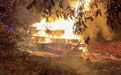 POL-PDLD: Kirrweiler - Brand von BaumstÀmmen - Foto: presseportal.de POL-PDLD: Kirrweiler - Brand von BaumstÀmmen - Foto: presseportal.de