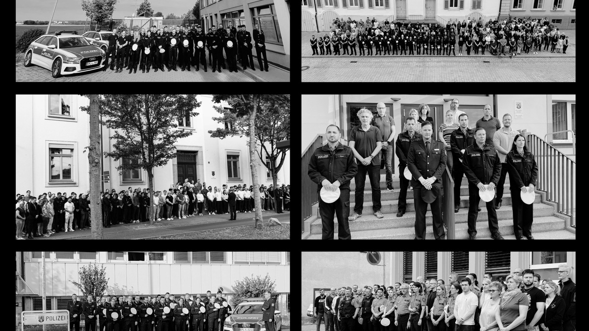 POL-PPRP: Schweigeminute für unseren in Völklingen getöteten Kollegen - Foto: presseportal.de