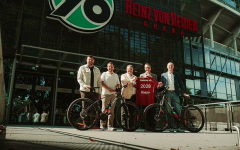 Neuer Mobilitätspartner Fahrrad: Hannover 96 künftig als Tandem mit Linexo - Foto: presseportal.de