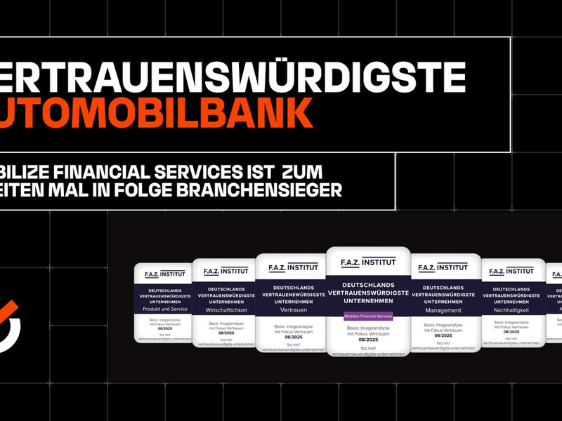 Deutschlands vertrauenswürdigste Unternehmen: Mobilize Financial Services auf Platz 1 der Autobanken - Foto: presseportal.de