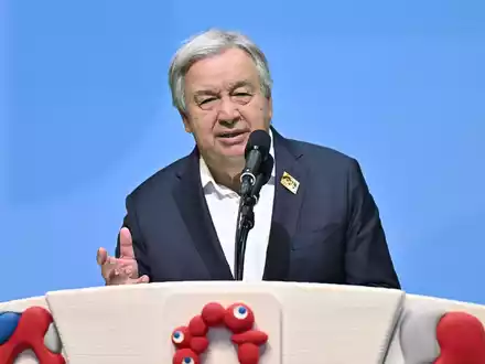 Guterres ist über den russischen Angriff auf Kiew erbost. (Archivbild) - Foto: --/kyodo/dpa