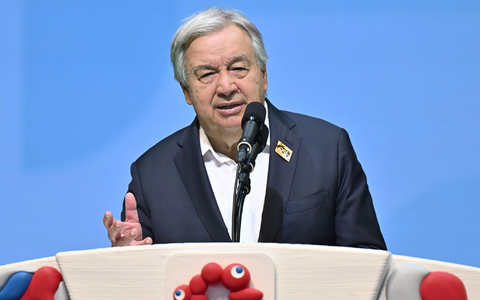 Guterres ist über den russischen Angriff auf Kiew erbost. (Archivbild) - Foto: --/kyodo/dpa