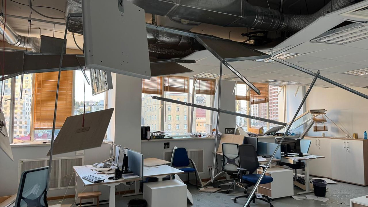 Büroräume der EU-Vertretung in Kiew wurden durch den russischen Angriff schwer beschädigt. (Archivbild) - Foto: EU delegation in Ukraine/dpa