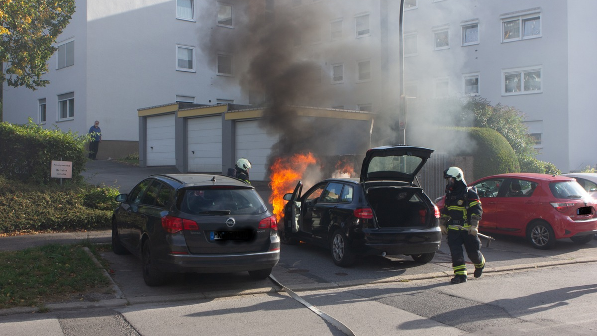 FW-MK: PKW-Brand am Steinhügel - Foto: presseportal.de