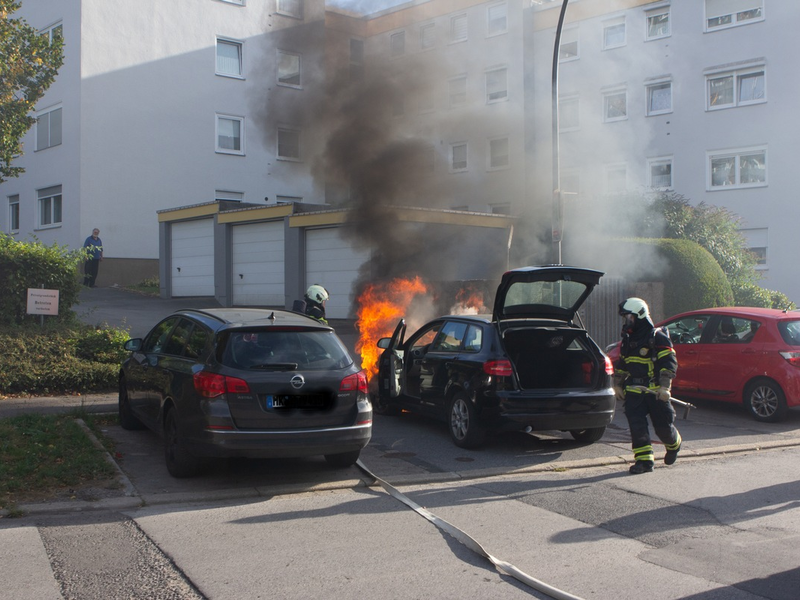 FW-MK: PKW-Brand am Steinhügel - Foto: presseportal.de