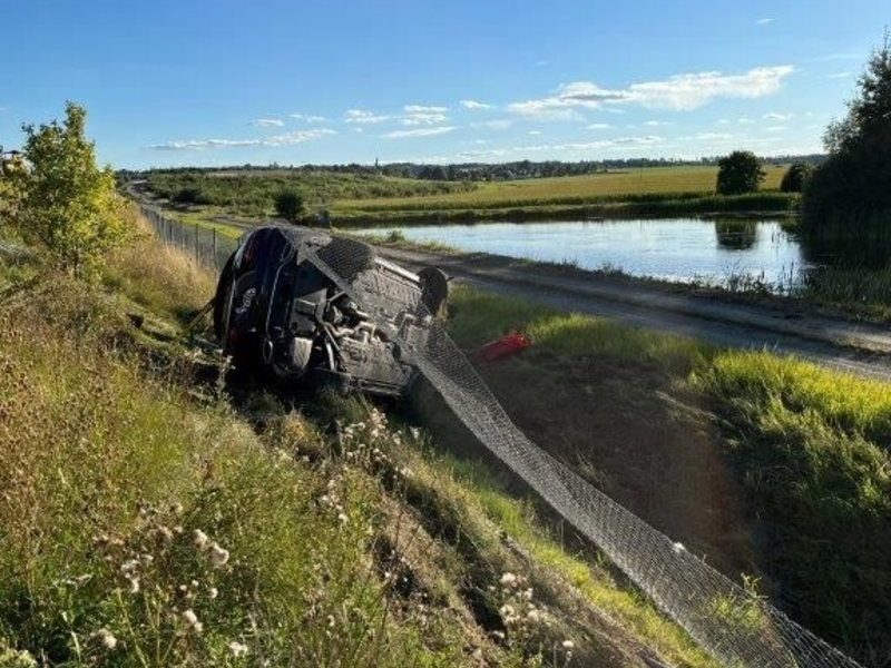 API-TH: Schwerer Verkehrsunfall auf der A9 bei Dittersdorf - Rettungshubschrauber im Einsatz - Foto: presseportal.de