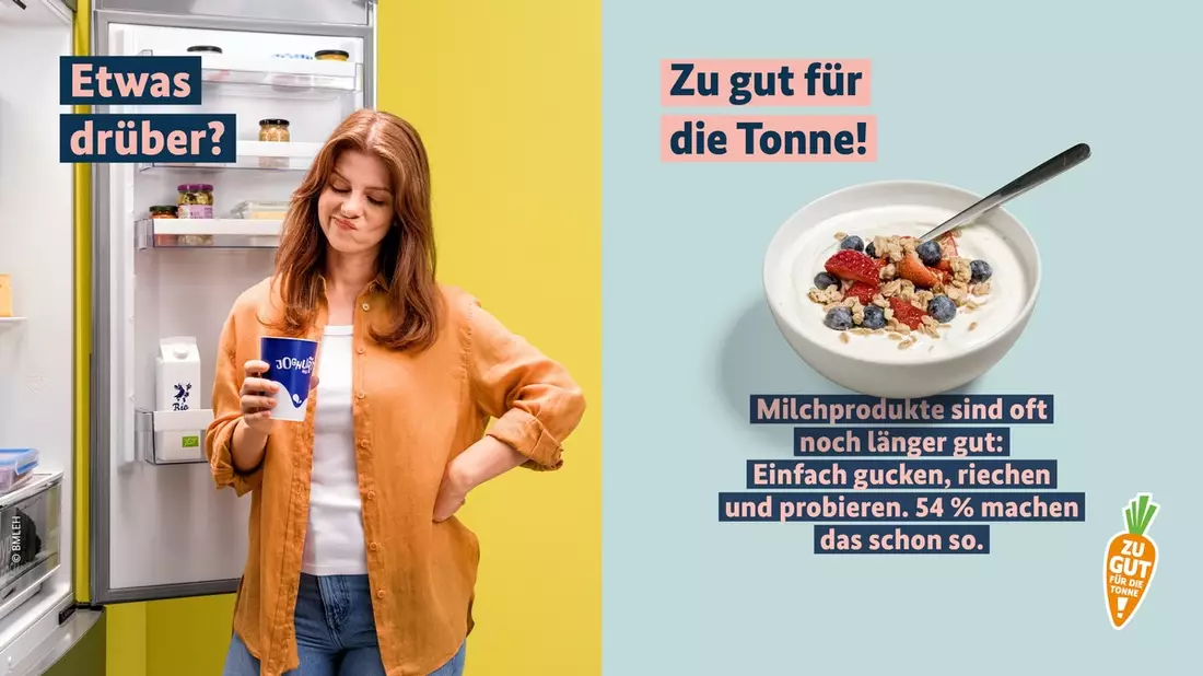 Milchprodukte genießen - auch über das Mindesthaltbarkeitsdatum hinaus - Bild: presseportal.de