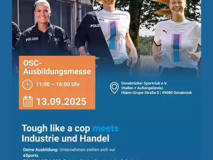 POL-OS: Tough like a cop? - Probiere es aus auf der Ausbildungsmesse beim Osnabrücker Sportclub am 13. September 2025, 11:00 - 16:00 Uhr - Foto: presseportal.de