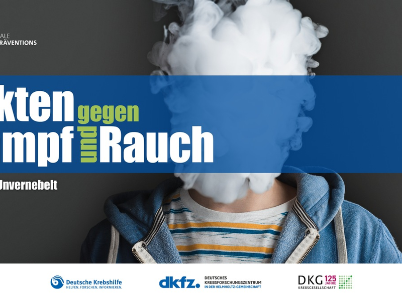 Rauchen und Dampfen: Deutsches Krebsforschungszentrum, Deutsche Krebshilfe und Deutsche Krebsgesellschaft fordern strengere Regeln - Foto: presseportal.de