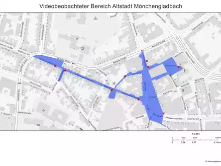 POL-MG: Videobeobachtung in der Mönchengladbacher Innenstadt erneut verlängert - Foto: presseportal.de