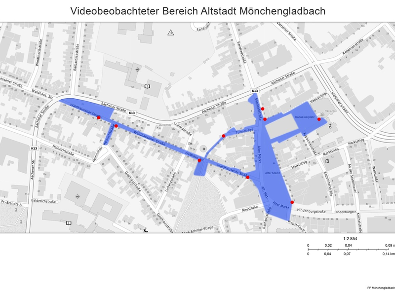 POL-MG: Videobeobachtung in der Mönchengladbacher Innenstadt erneut verlängert - Foto: presseportal.de