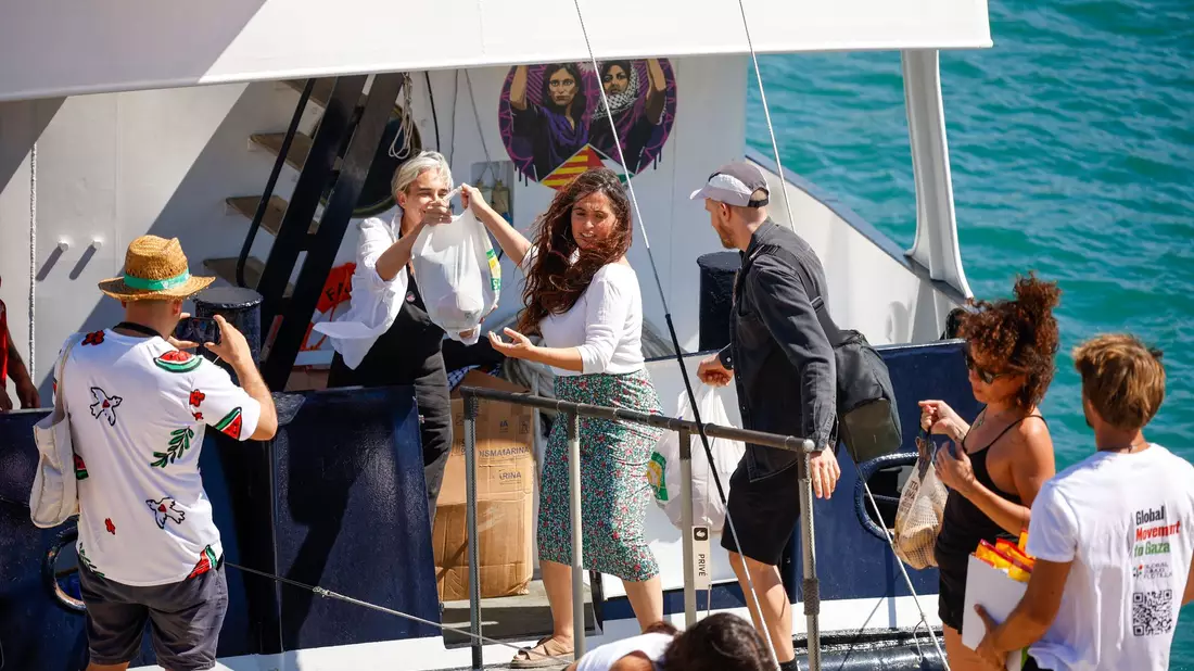 Die gut 20 Boote mit rund 300 propalästinensischen Aktivisten an Bord seien nach Barcelona zurückgekehrt. - Bild: Kike Rincón/EUROPA PRESS/dpa