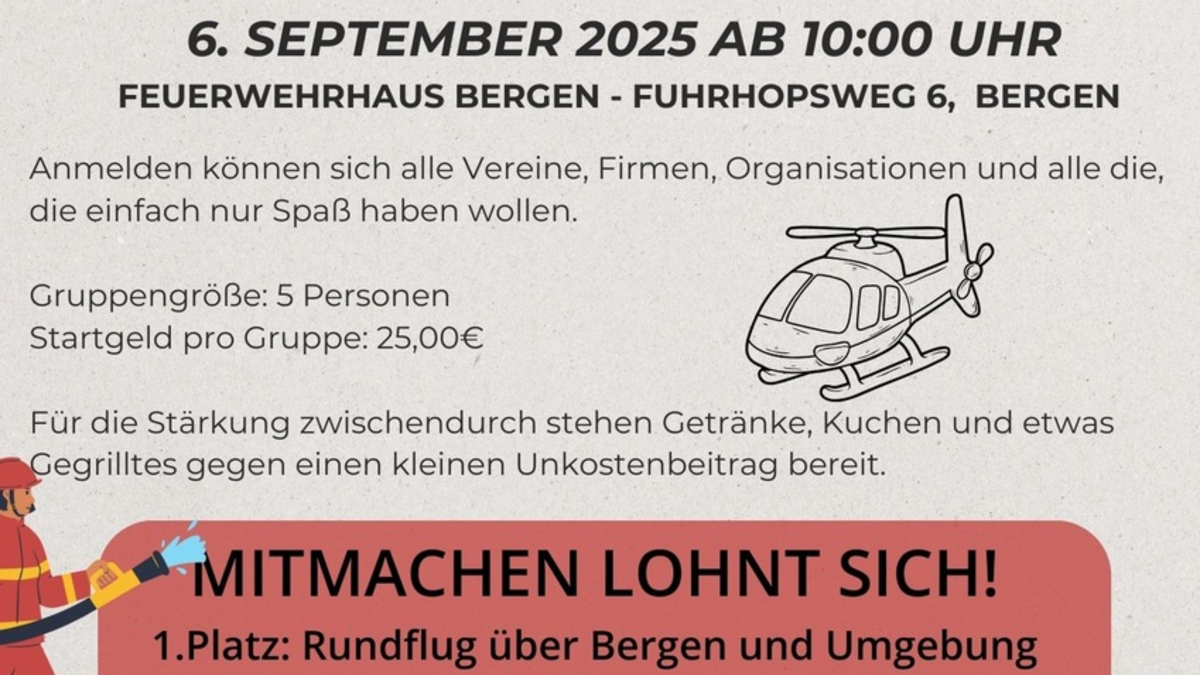 FFW Bergen: Tag der offenen Tür und Spiel ohne Grenzen bei der Ortsfeuerwehr Bergen - Foto: presseportal.de