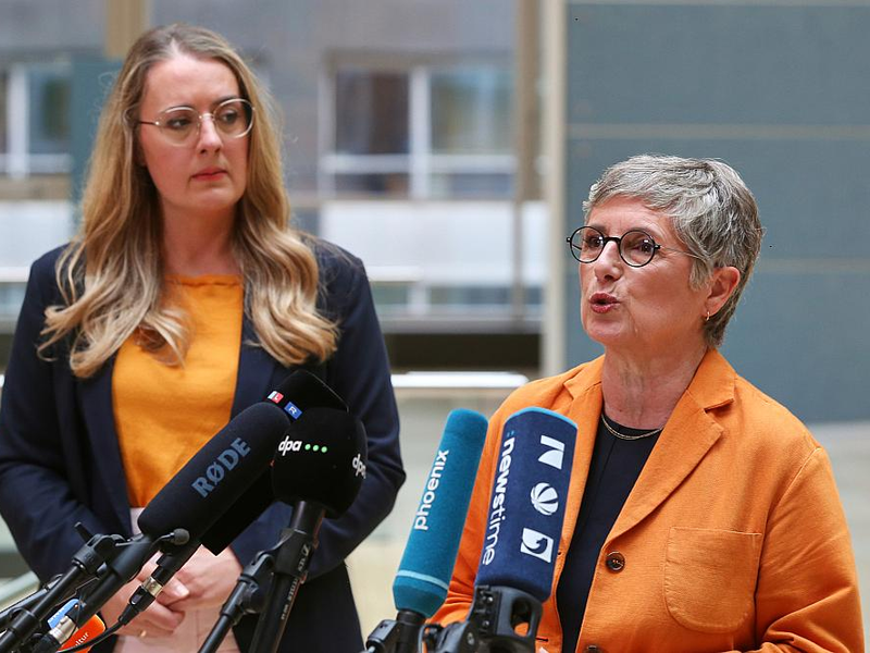 Katharina Dröge und Britta Haßelmann am 02.09.2025 - Foto: über dts Nachrichtenagentur
