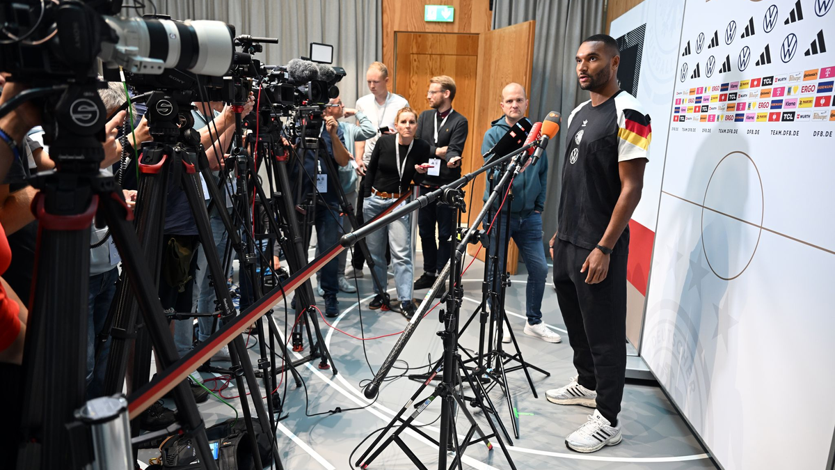 Serge Gnabry sieht der WM mit Optimismus entgegen.  - Foto: Federico Gambarini/dpa