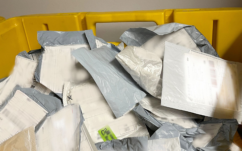 Beschlagnahmte Sendungen, in denen in vielen Fällen nicht bestelltes Saatgut verschickt wurde, - Foto: K. Kaminski/Julius Kühn-Institut (JKI)/dpa