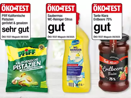 ÖKO-TEST zeichnet Erdbeer-Konfitüre, Pistazien und WC-Reiniger von NORMA mit Top-Noten aus / Einmal sehr gut, zweimal gut im September 2025 - Foto: presseportal.de