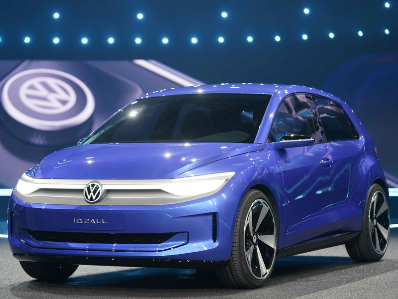 Als Studie hieß der Elektro-Polo 2023 noch ID.2all. Die Serienversion soll jetzt wieder den Namen Polo tragen. (Archivbild) - Foto: Marcus Brandt/dpa