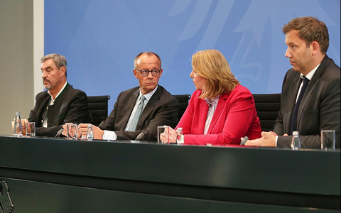 Söder, Merz, Bas und Klingbeil am 03.09.2025 - Foto: über dts Nachrichtenagentur